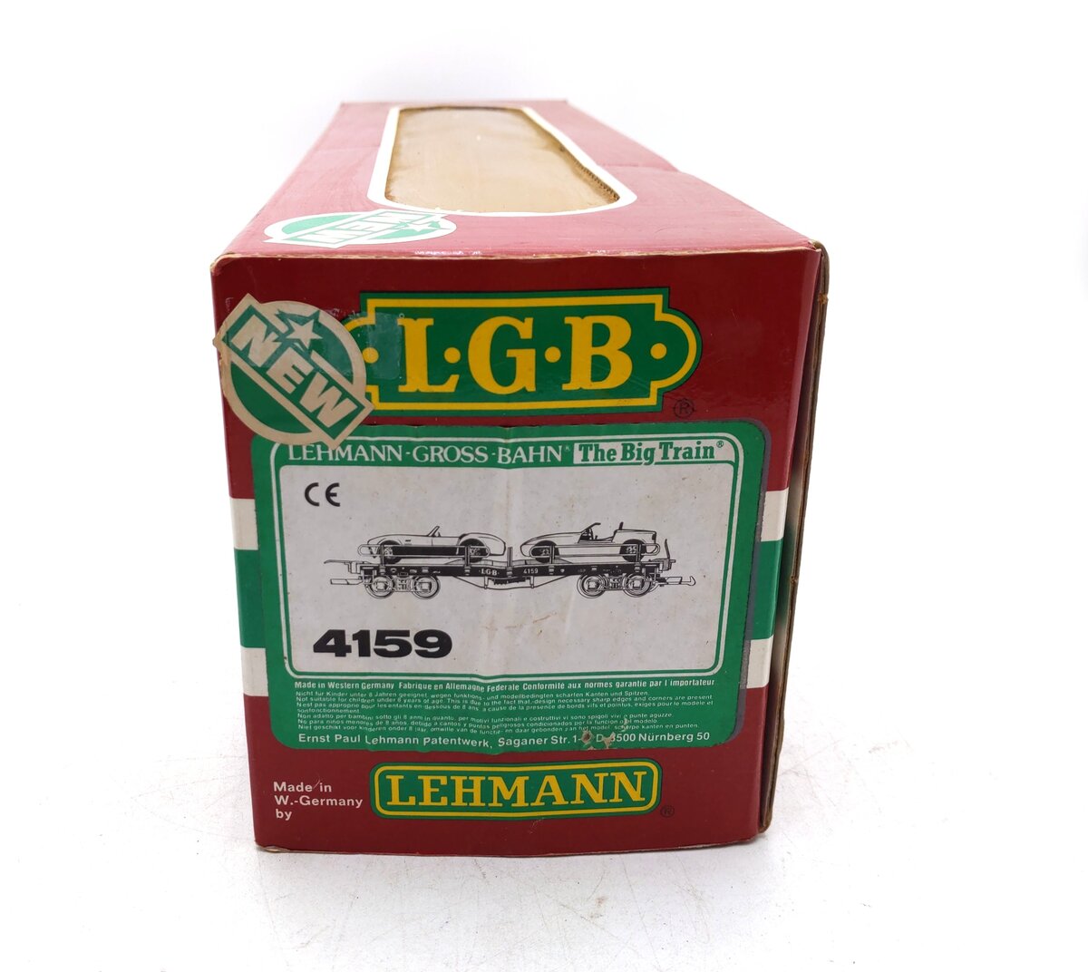 LGB 4159 G Scale Express Flatcar w/Load EX/Box