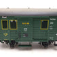 LGB 3019 G Scale Mail Post Car with Lights (Metal Wheels) EX/Box