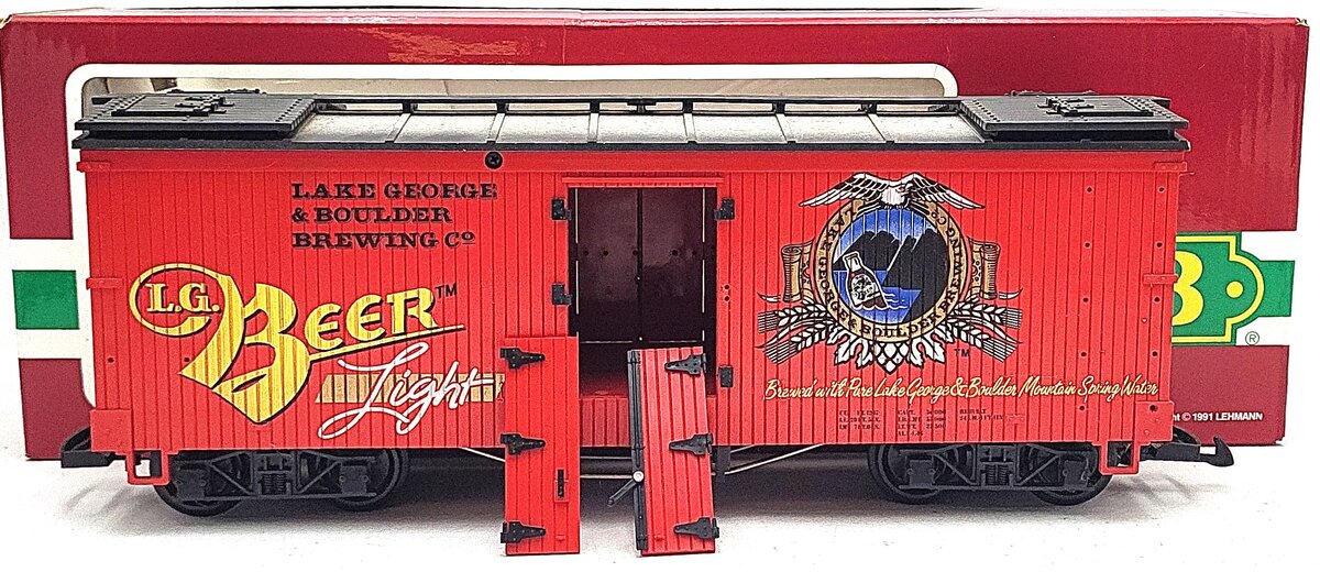 LGB 4472 G Scale Lake George & Boulder Brewing Reefer EX/Box
