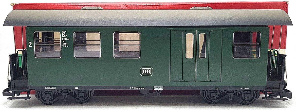 LGB 3071 G Scale DB Green 8-Wheel Passenger Car EX/Box