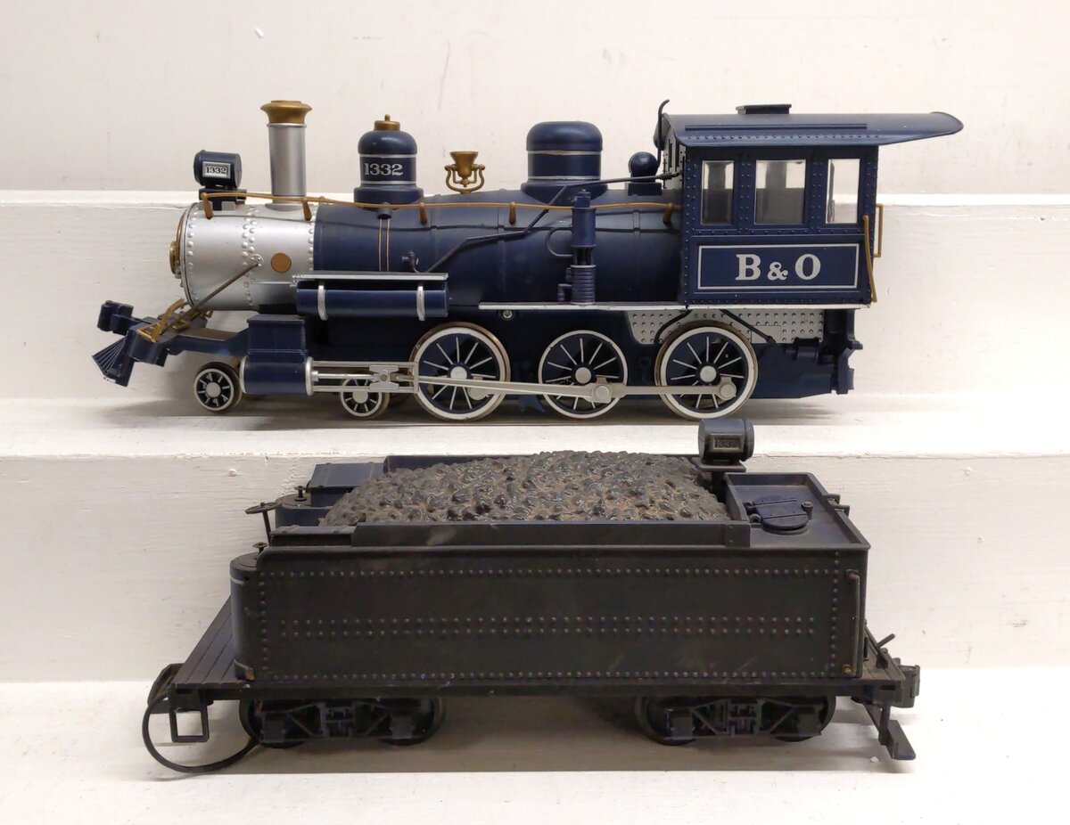 Bachmann 91243 G Scale B&O Royal Blue 4-6-0 Steam Locomotive & Tender VG/Box