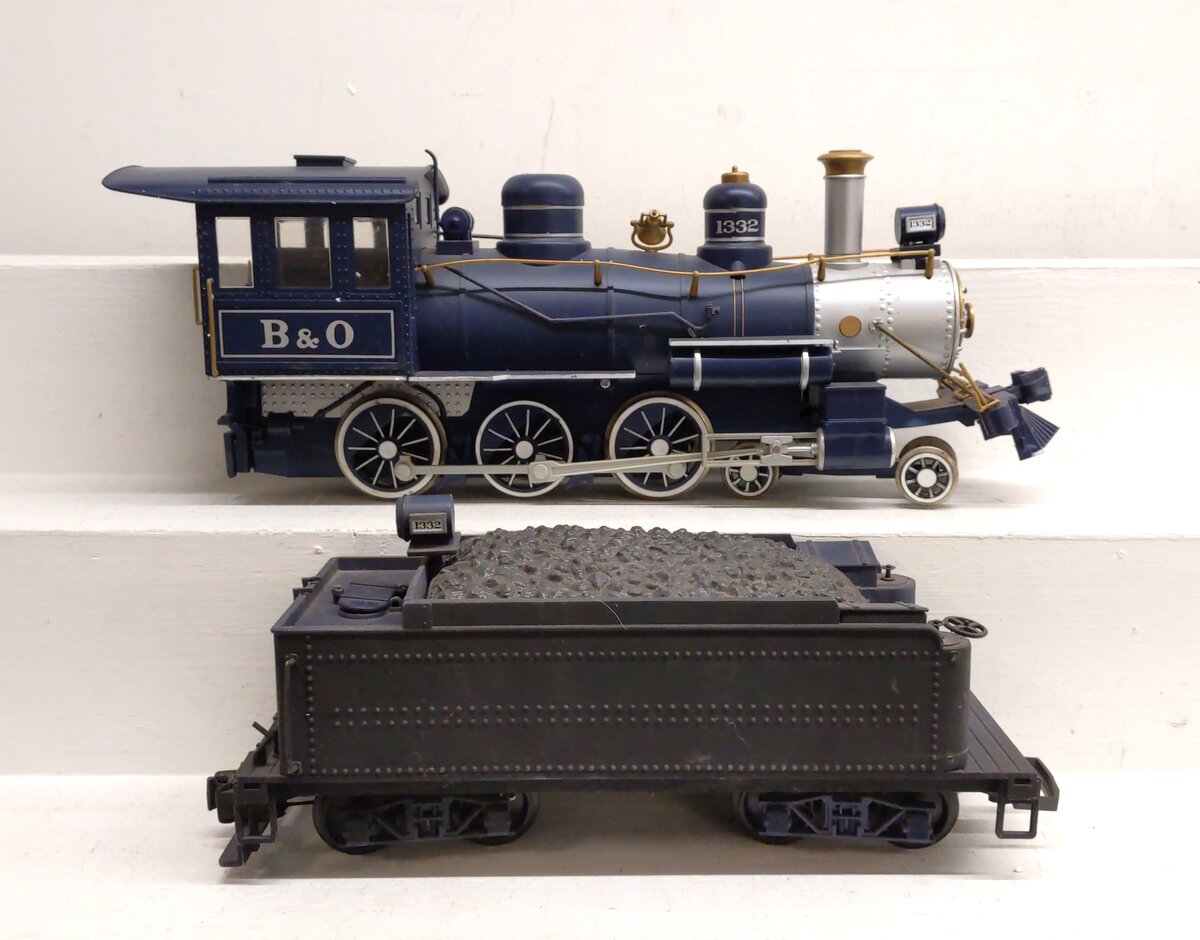 Bachmann 91243 G Scale B&O Royal Blue 4-6-0 Steam Locomotive & Tender VG/Box