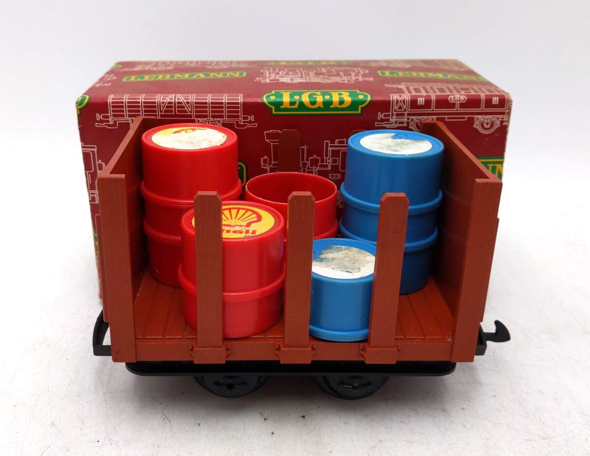 LGB 4045 G Flat Car with Barrels VG/Box