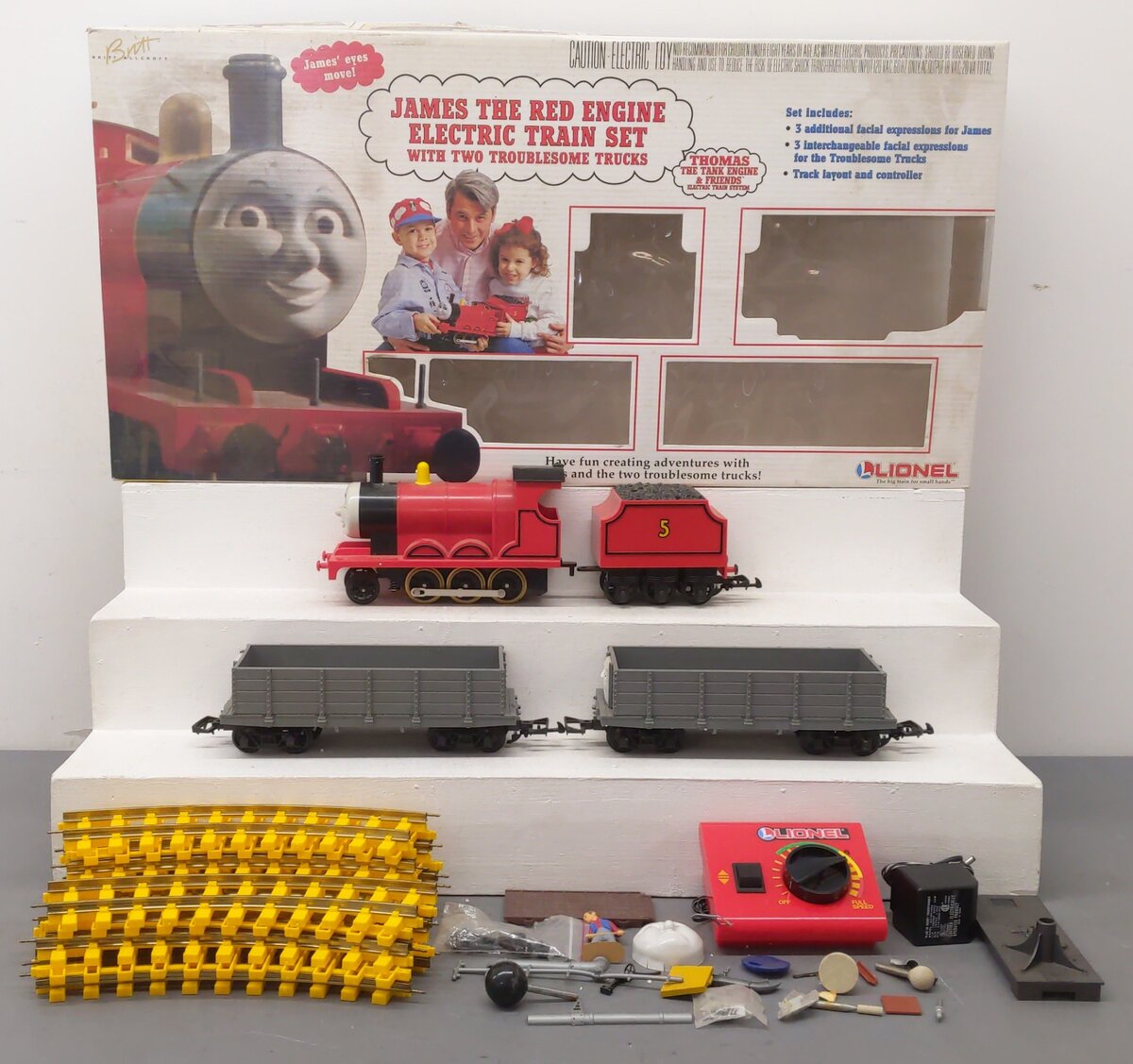 Lionel 8-81014 G Scale James & the Troublesome Trucks Steam Train Set EX/Box
