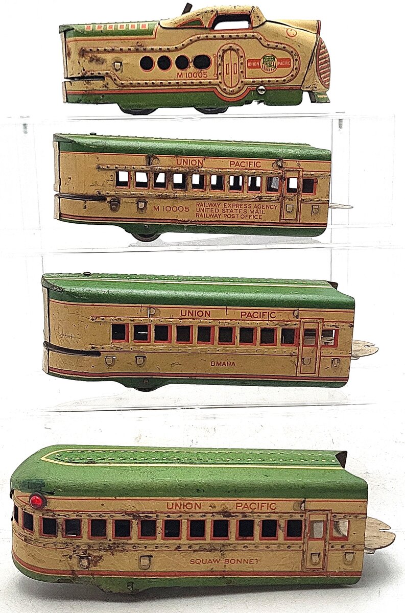 Marx M10005 Vintage O Union Pacific Tinplate Multi Unit Streamliner VG