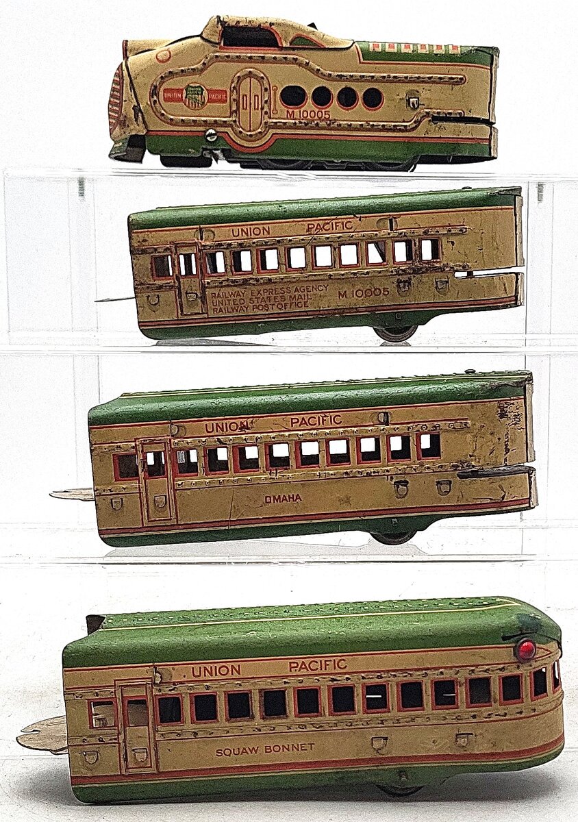 Marx M10005 Vintage O Union Pacific Tinplate Multi Unit Streamliner VG