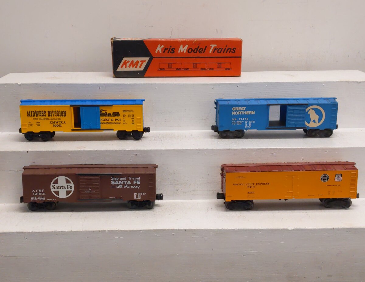 KMT Vintage O Freight Cars # 71470, 46201, 12955 & 00001 [4] EX