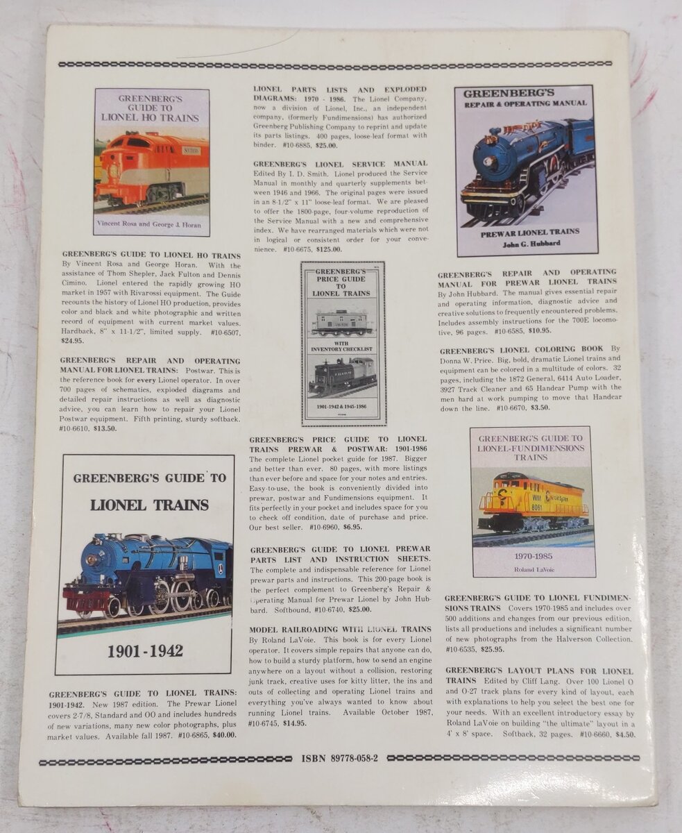 Greenberg's Guide To Lionel Trains 1945-1969 Paperback Book By Bruce C Greenberg VG