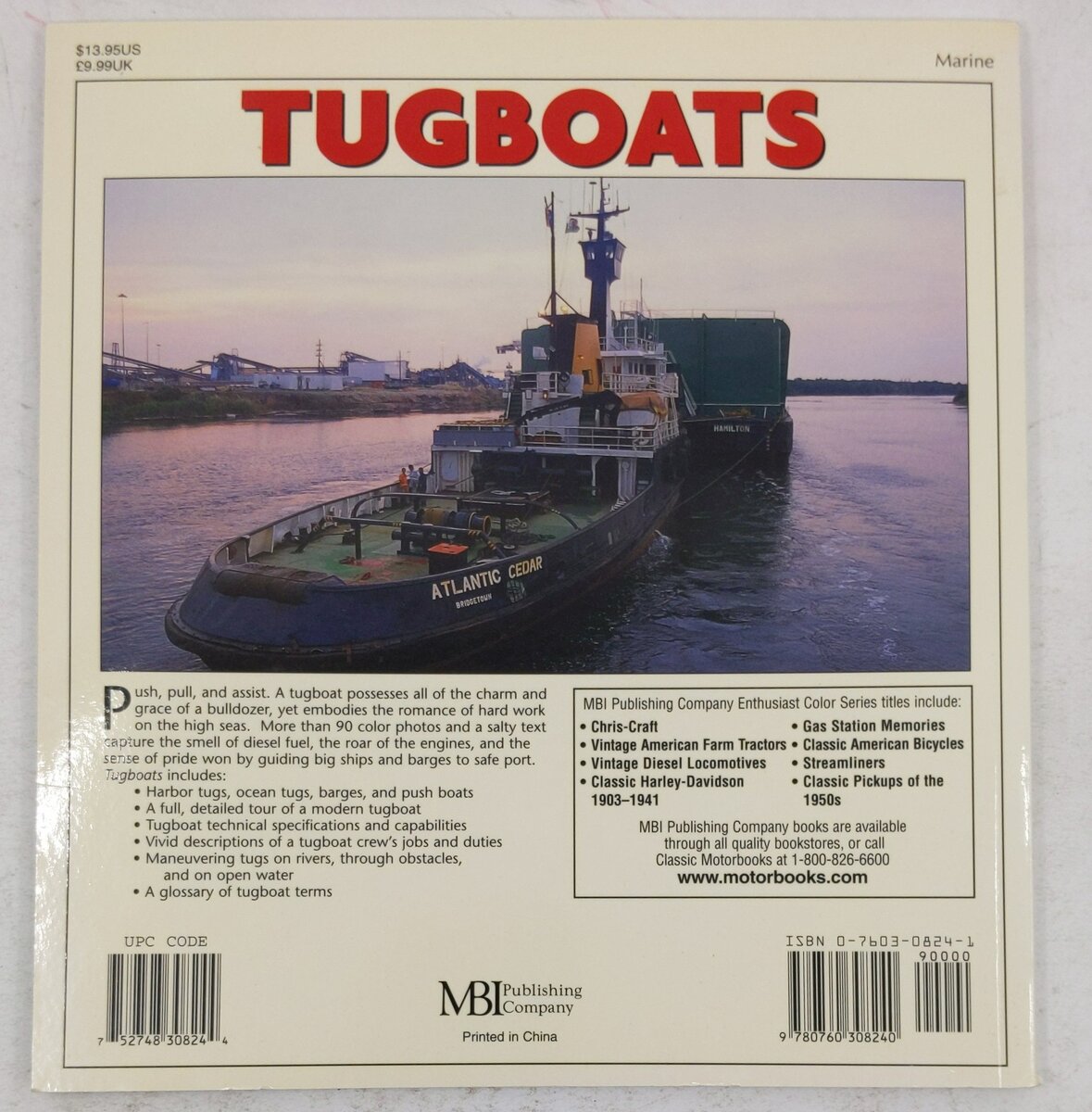 Tugboats Paperback Book By William M. Burt EX
