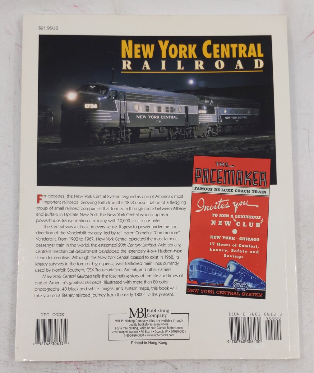 New York Central Railroad Paperback Book By Brian Solomon, Mike Schafer EX