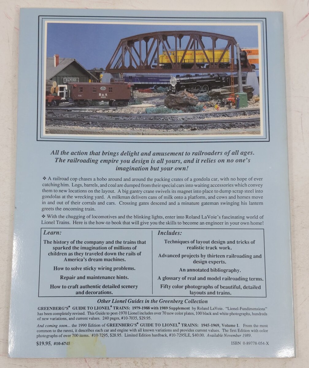 Greenberg's Model Railroading With Lionel Trains Paperback Book Roland E. LaVoie VG