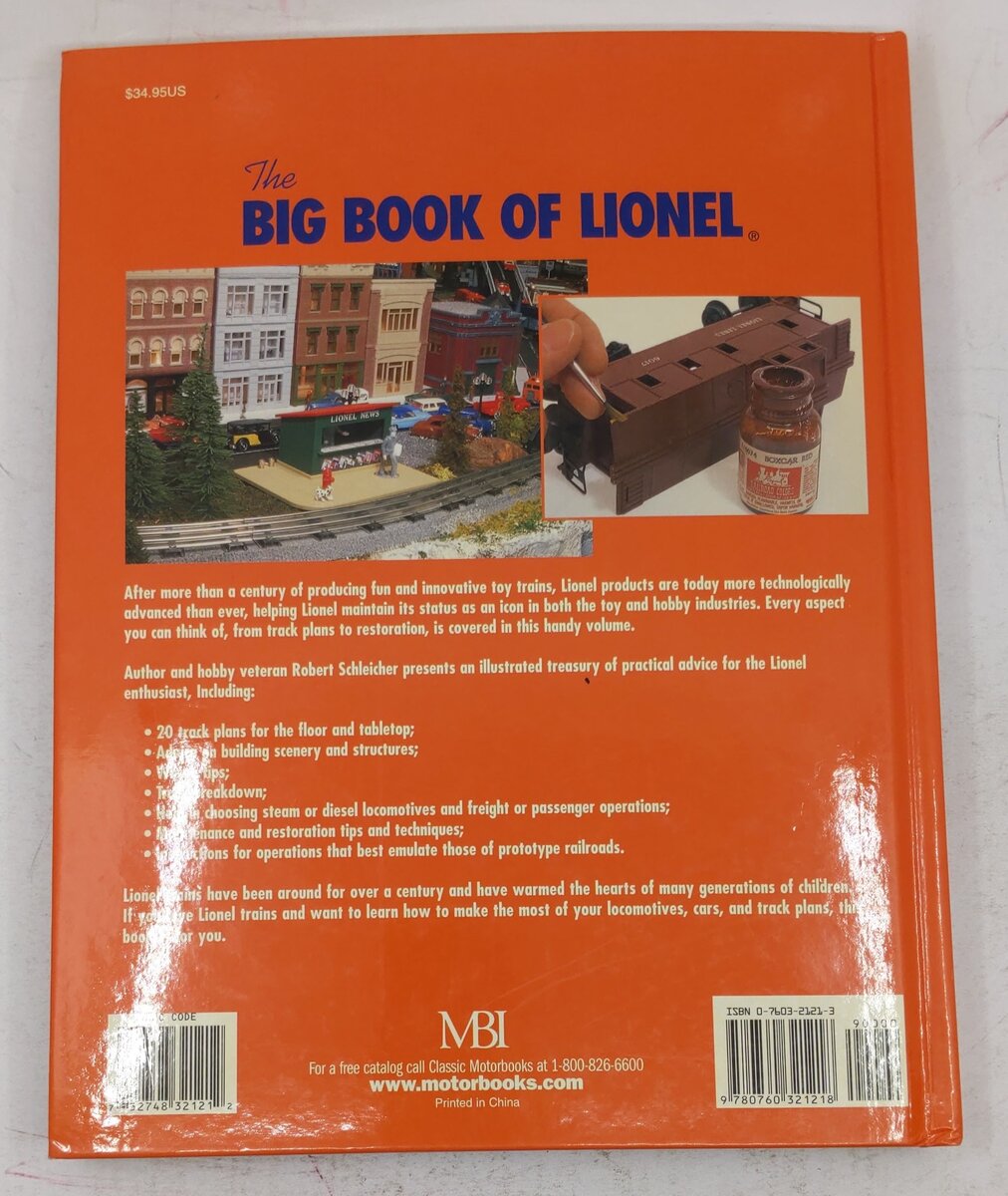 The Big Book of Lionel Hardcover Book By Robert Schleicher EX