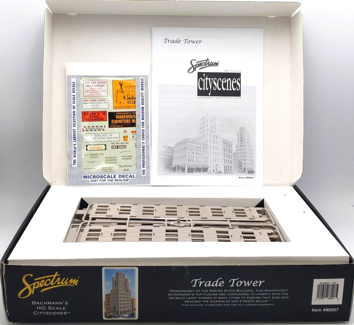 Bachmann 88007 HO Scale Spectrum Trade Tower Building Kit EX/Box