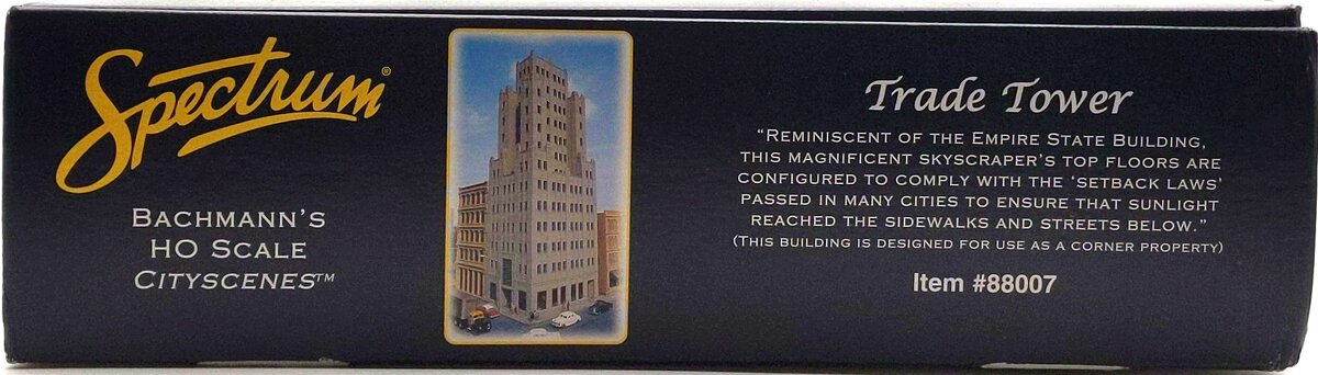 Bachmann 88007 HO Scale Spectrum Trade Tower Building Kit EX/Box
