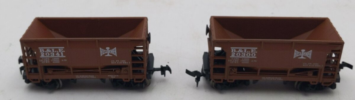 Model Power 869 Bessemer & Lake Erie 2 Pack Ore Car #20300 and #20341 NIB