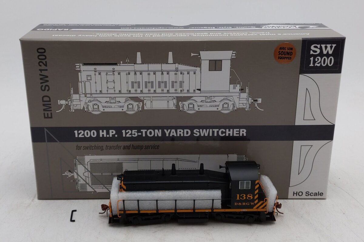 Rapido Trains 027521 HO DRGW EMD SW1200 Diesel Locomotive DCC/Sound #138