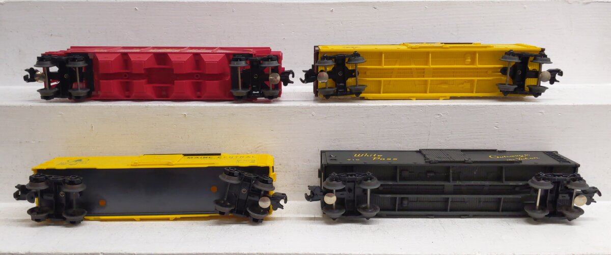 Lionel O Gauge Assorted Freight Cars: 6-6124, 6-5708, 6-5722, 6-9753 [4] VG/Box