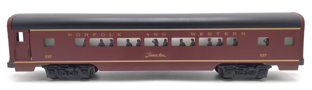 Lionel 6-19143 O Gauge N&W The Powhatan Arrow Aluminum Passenger Car #537 EX