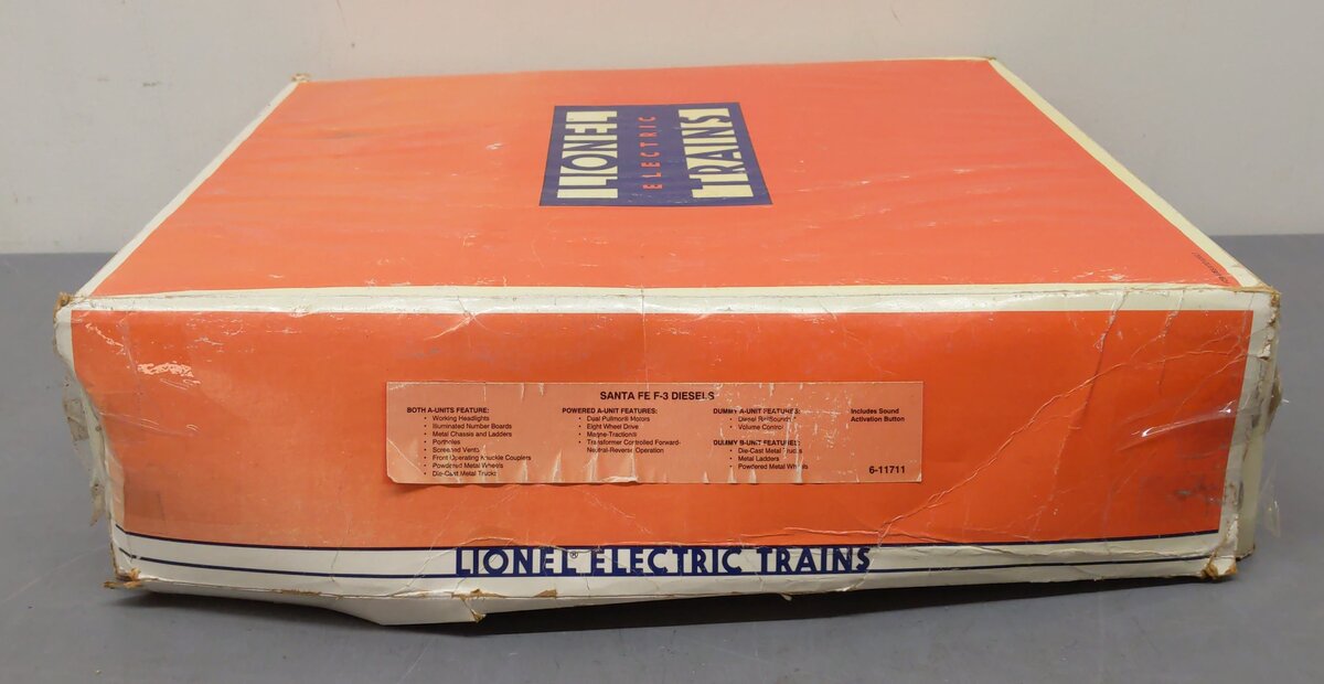 Lionel 6-11711 O Santa Fe F-3 AA Diesel Set #8100 & 8102 with MPC A Unit VG/Box