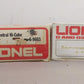Lionel O Gauge Assorted Freight Cars: 6-9701, 6-16251, 6-16113, 6-9603 [4] VG/Box