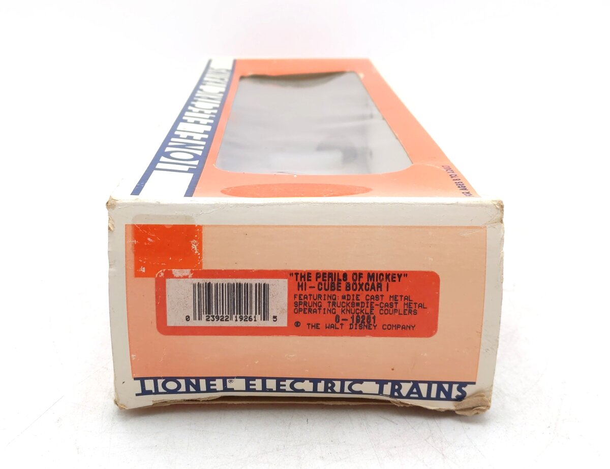Lionel 6-19261 O Gauge Disney Perils of Mickey Hi-Cube Boxcar LN/Box