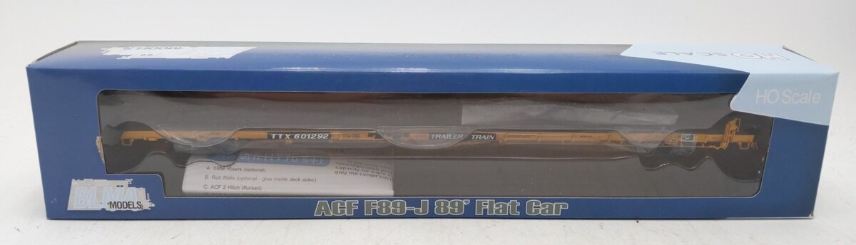 BLMA Models 51020 HO Scale TTX ACF F89-J 89' Flatcar #601292