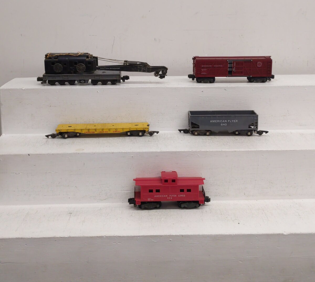 American Flyer Vintage S Postwar Freight Cars # 929, 806, 944, 643 & 640 [5] VG