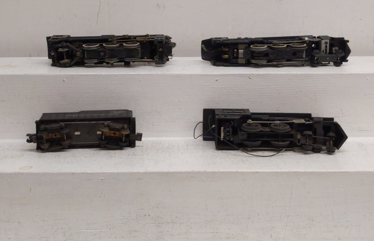 American Flyer Vintage S Steam Locomotives & Tenders # 21166, 287 & 312 [4] VG