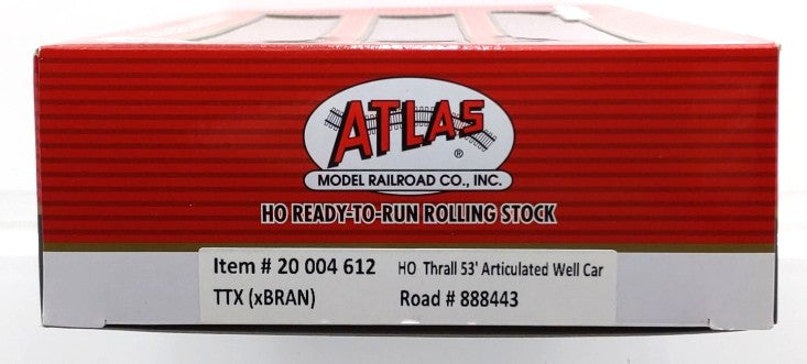 Atlas 20004612 HO TTX Thrall 53' Articulated Well Car Set #888443 LN/Box