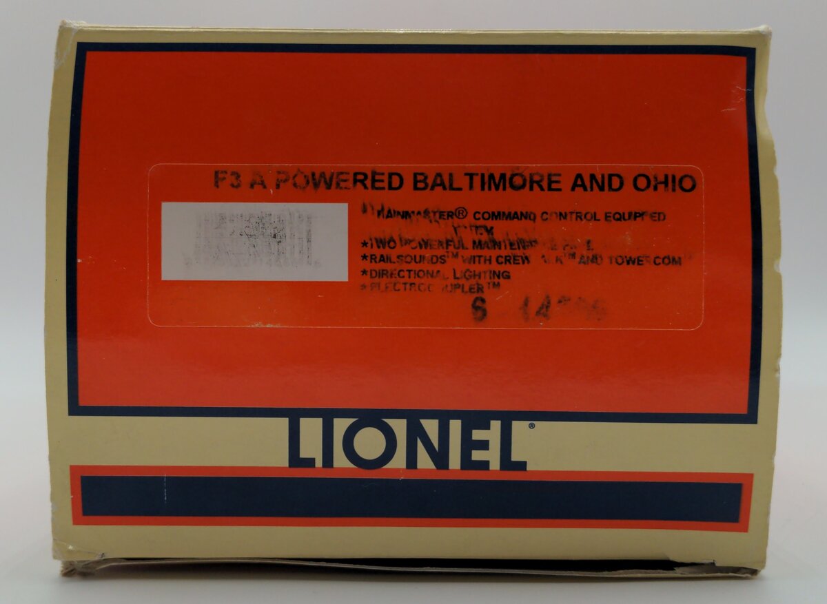 Lionel 6-14567 O Gauge B&O F3A Non-Powered Diesel Locomotive #115 EX/Box