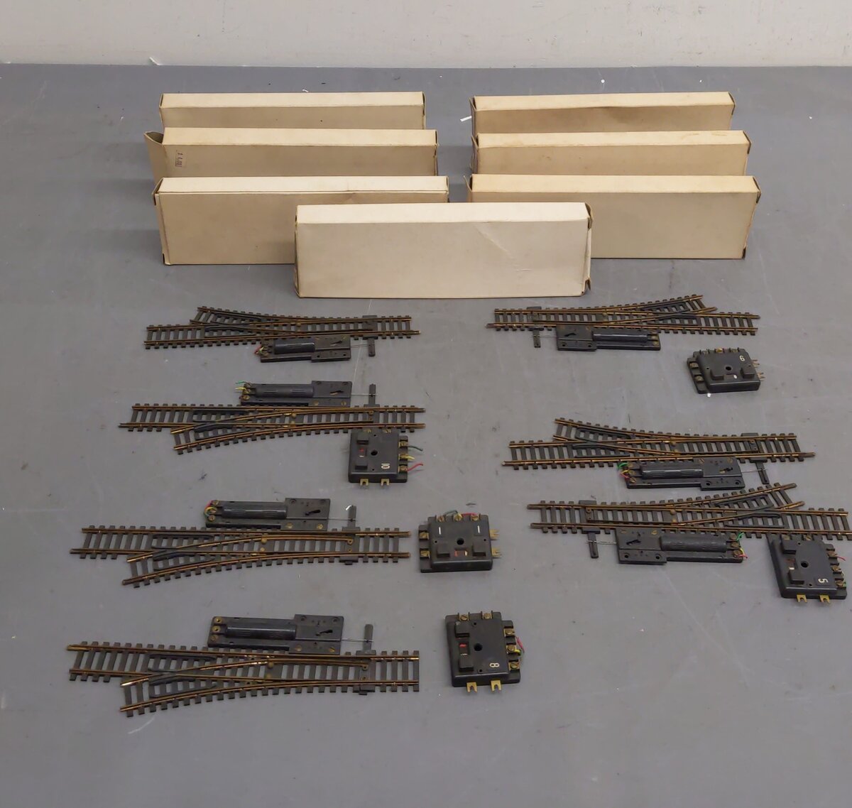 Gilbert Vintage HO Scale Right & Left Hand Switches # 34621, HO621 & 34620 [7] EX/Box