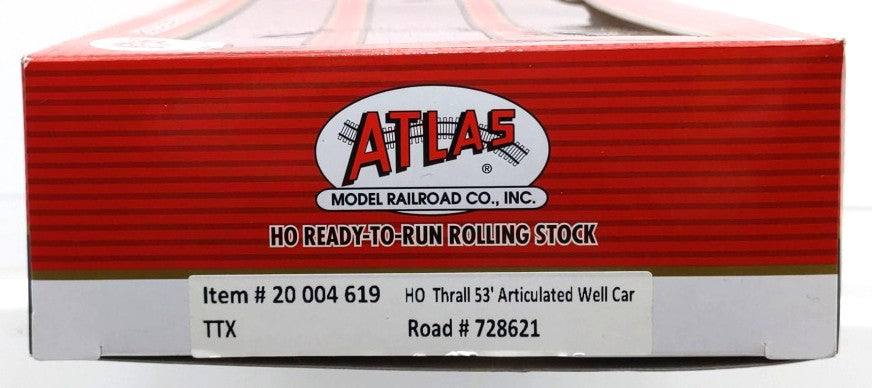 Atlas 20004619 HO TTX 53' Articulated Well Cars (Yellow/Black) #728621