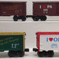 Lionel O Assorted Boxcars: 19909, 19912, 19906 [4] LN/Box
