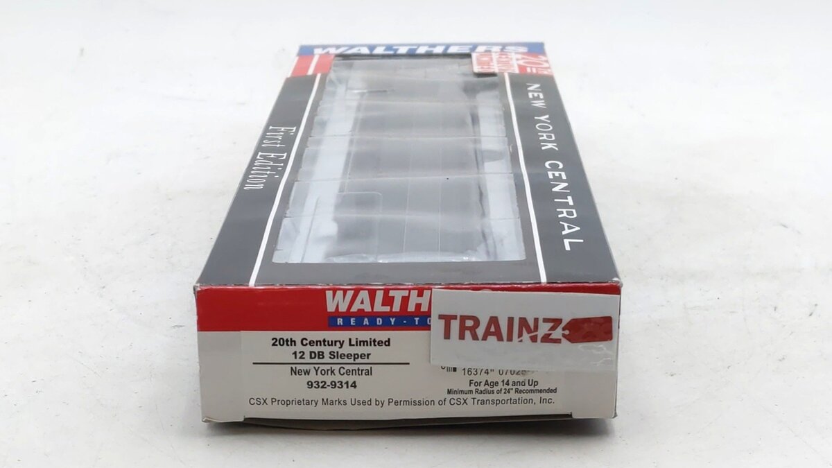 Walthers 932-9314 HO Scale NYC 20th Century Limited 12 DB Sleeper Passenger Car LN/Box