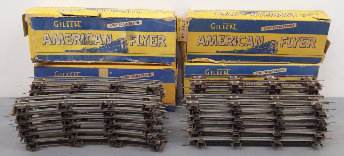 American Flyer Vintage S Postwar Track Sections # 700 & 702 (4 Boxes of 12)/Box