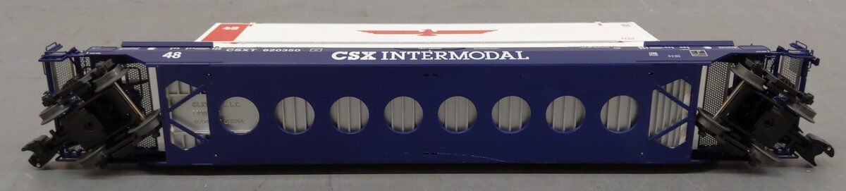 Lionel 6-17588 O CSX Husky Stack Flatcar w/ Container Load #620350 LN/Box