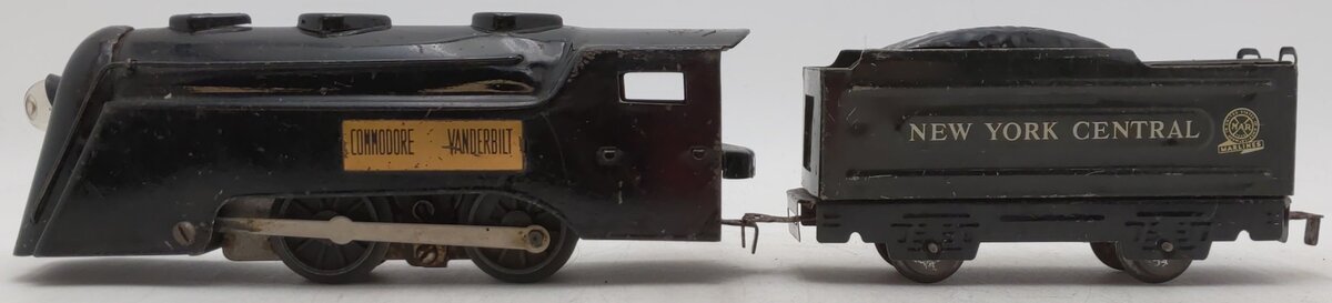Marx Vintage O New York Central Commodore Vanderbilt Steam Locomotive w/ Tender EX