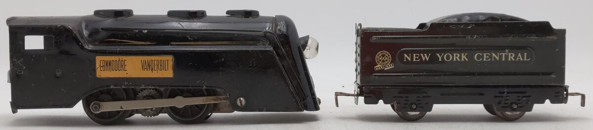 Marx Vintage O New York Central Commodore Vanderbilt Steam Locomotive w/ Tender EX