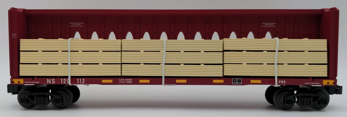 Lionel 2343081 O NS Centerbeam Flatcar #120112 LN/Box