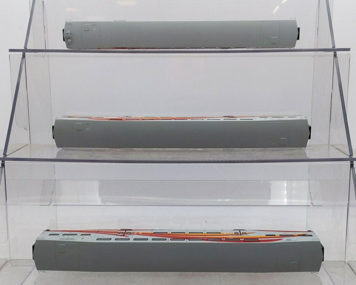 Athearn 25910 HO Scale NMDOT Rail Runner Bombardier Cab/Coach Cars #2 (Set of 3)
