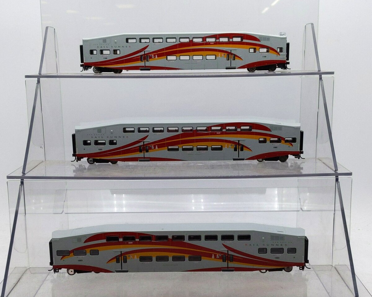 Athearn 25910 HO Scale NMDOT Rail Runner Bombardier Cab/Coach Cars #2 (Set of 3)