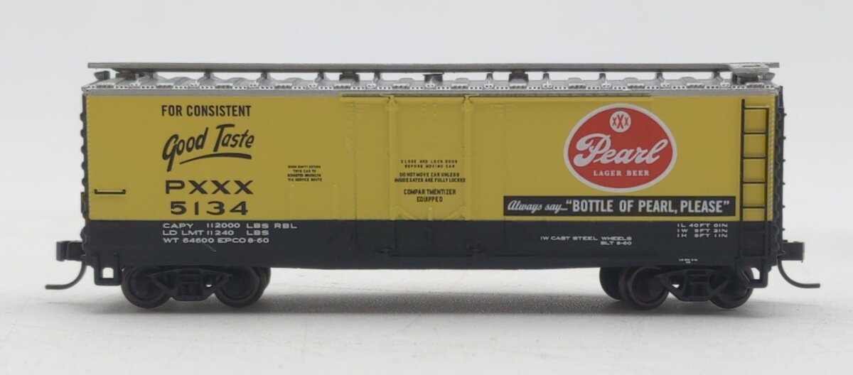 Atlas 50006496 N Pearl Lager Trainman 40' Plug Door Box Car #5134