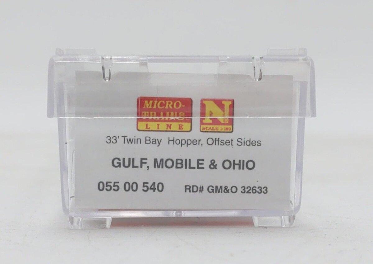 Micro-Trains 05500540 N Gulf Mobil & Ohio 33' Twin Bay Hopper Offset Sides#32633