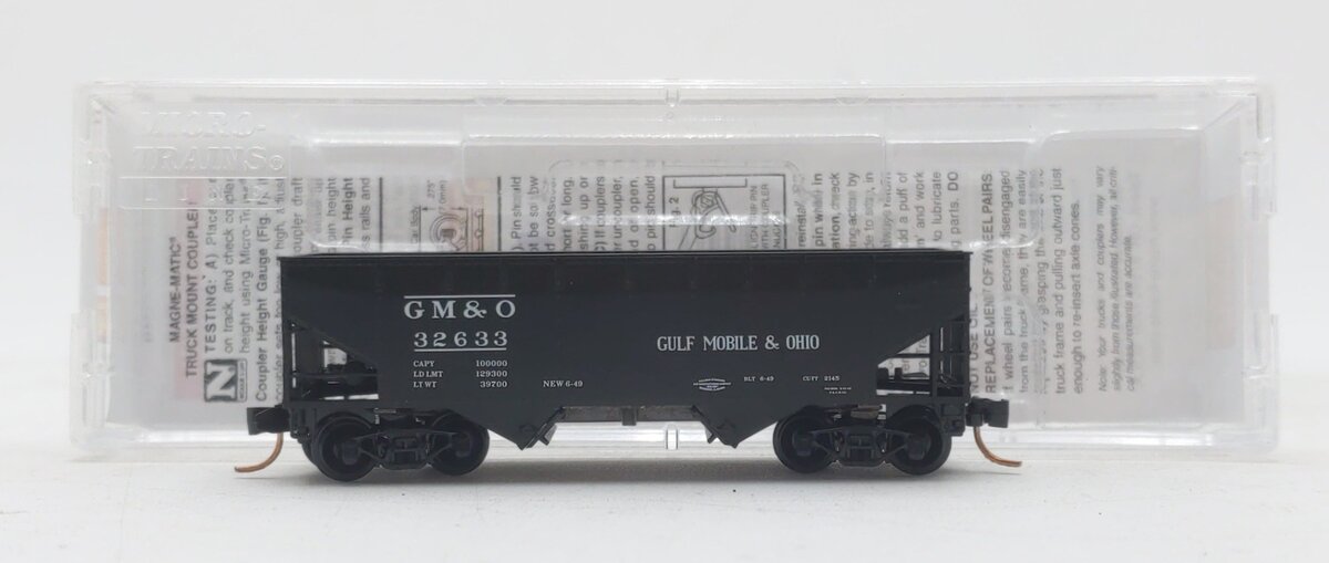 Micro-Trains 05500540 N Gulf Mobil & Ohio 33' Twin Bay Hopper Offset Sides#32633
