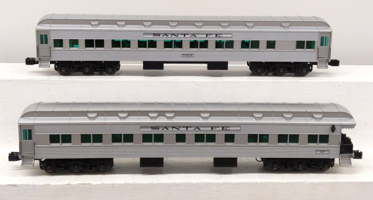 Lionel 2027110 O Santa Fe Shadow-Line Passenger Cars (Set of 2) EX/Box
