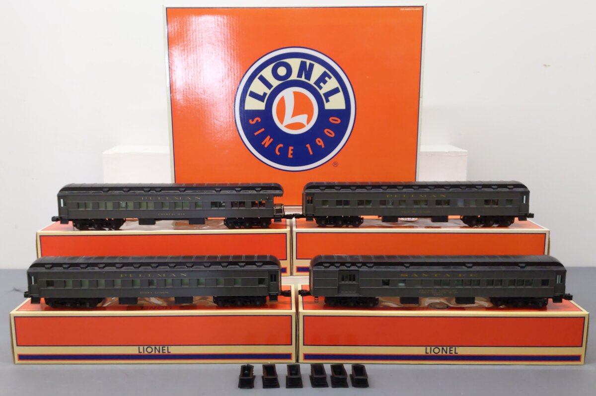 Lionel 6-15526 O Gauge Santa Fe Heavyweight Passenger Cars (Set of 4) EX/Box
