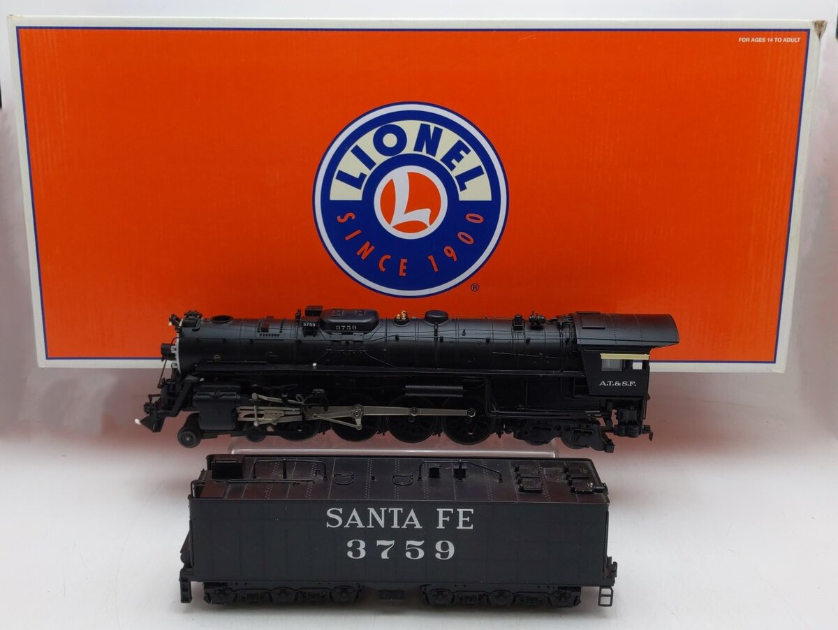 Lionel 6-11333 AT&SF 4-8-4 Northern Steam Locomotive & Tender #3759 w Legacy VG/Box