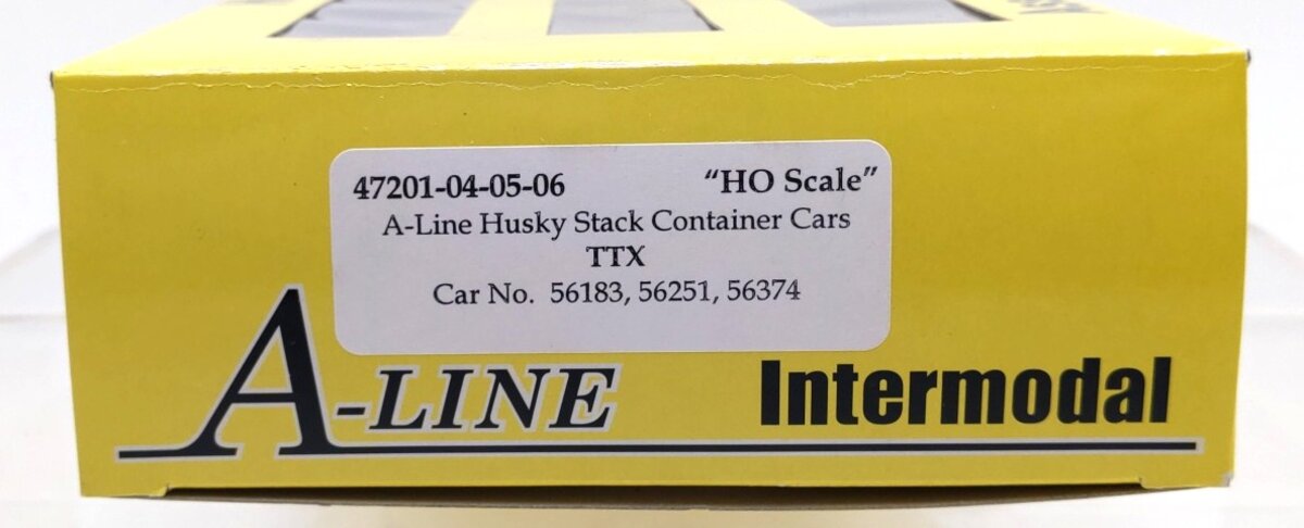A-Line 47201-04-05-06 HO Scale TTX Husky Stack Container Cars #56183,56251,56374 LN/Box