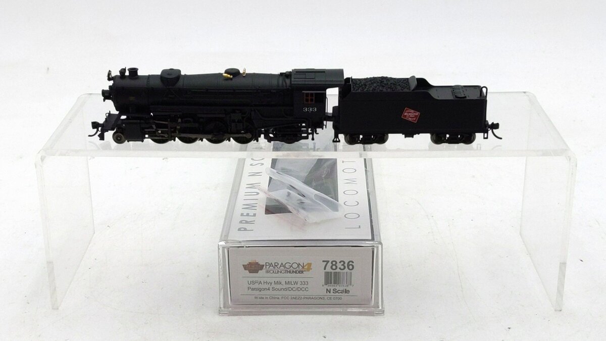 Broadway Limited 7836 N MILW USRA Heavy Mikado Steam Loco - Sound/DC/DCC #333 LN/Box