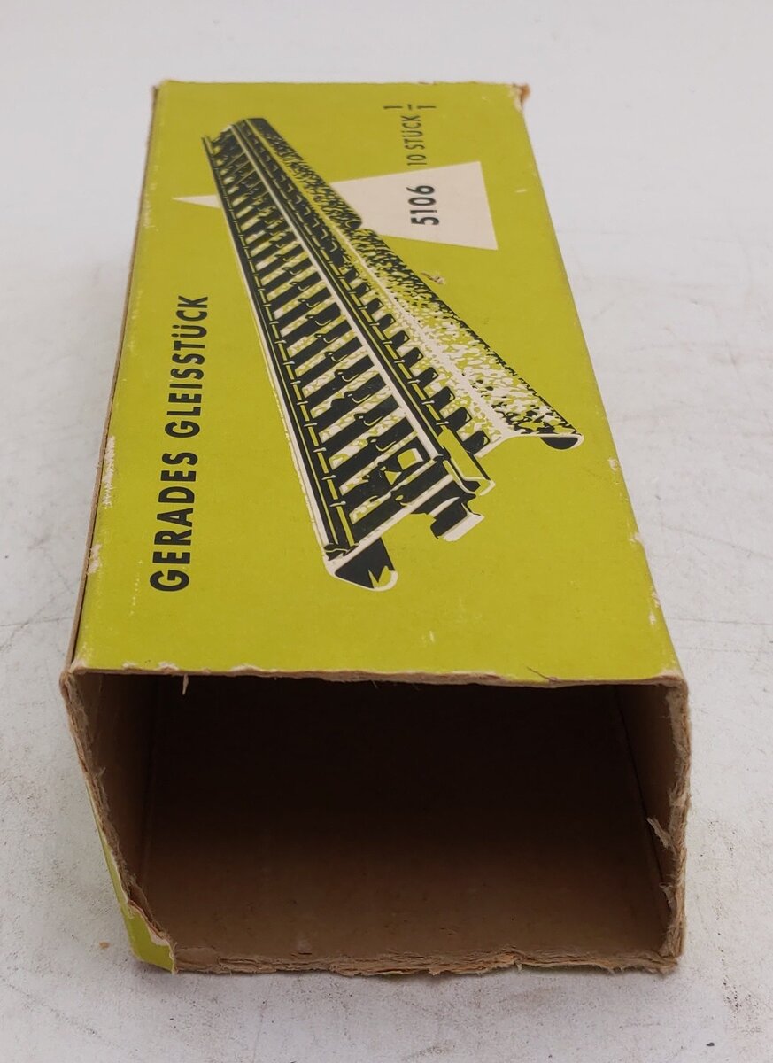 Marklin 5106 HO M Track Metal Straight Track (Box of 10) EX/Box